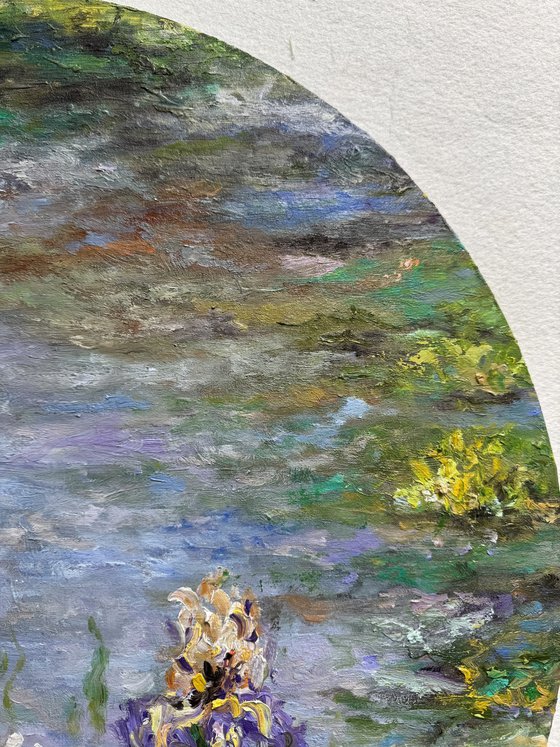 Irises by the Pond
