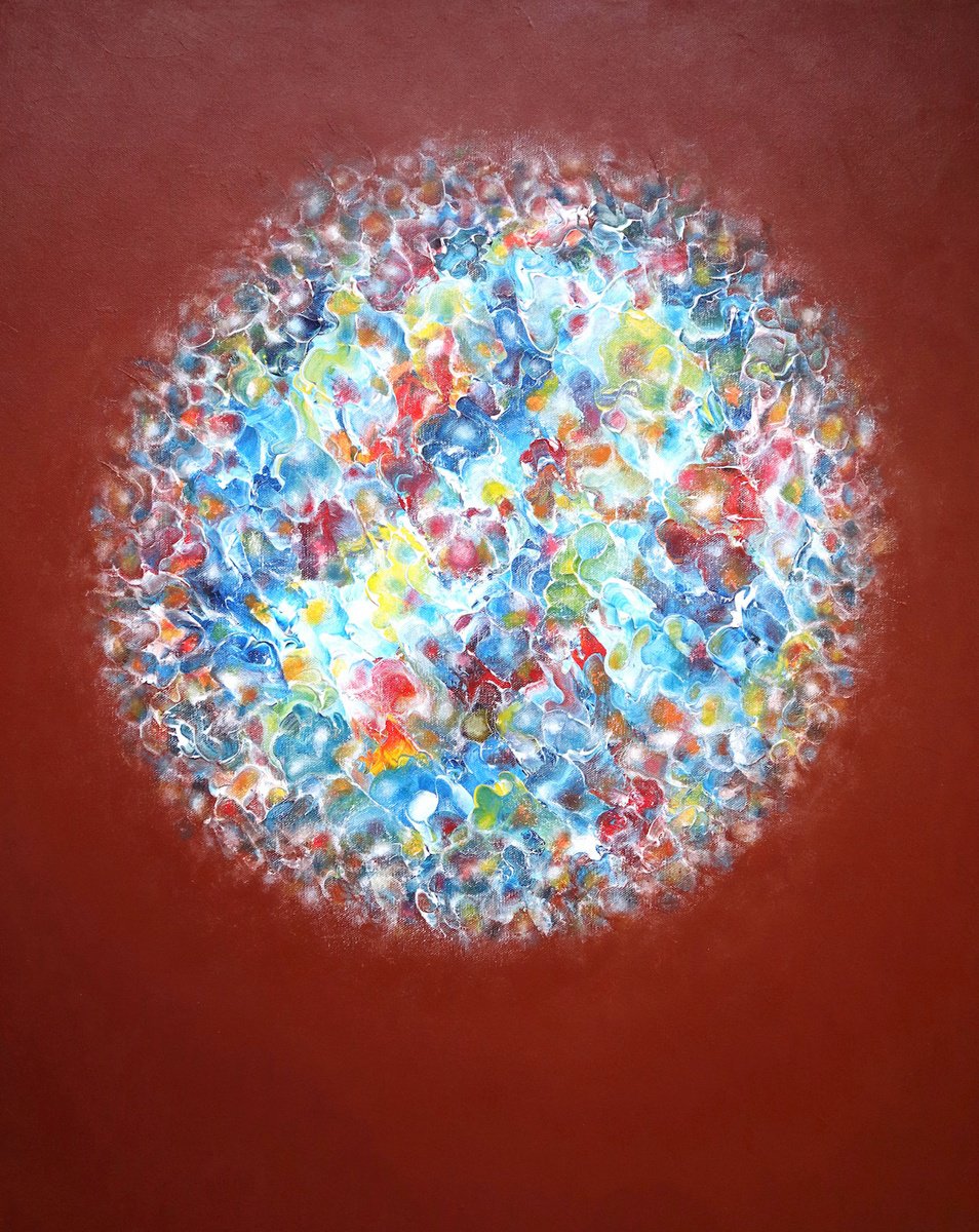 Abstract Acrylic Painting By Tam Chianta, 24 X 30", A Wish, Original Artwork