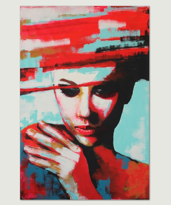 Original Portrait - "Red" (100x150 cm)