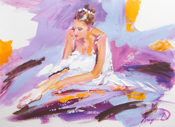 Ballerina Study on Paper-Ballerina Painting