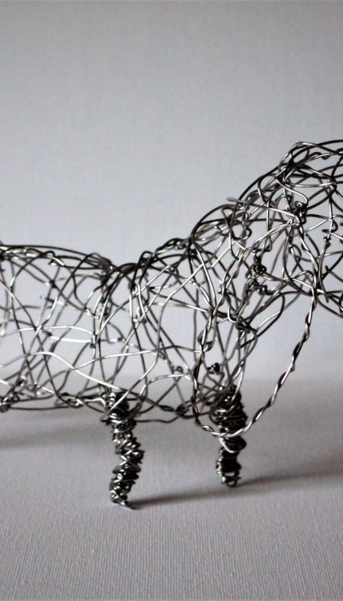 wire Sally sausage dog by Steph Morgan