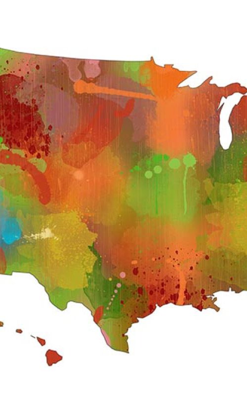 USA Map 9 by Marlene Watson