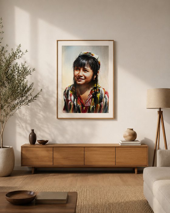 Sunlit Joy: A Portrait of Traditional Charm