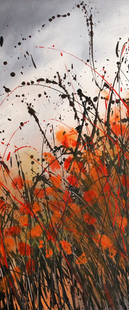 Torn #1 -  Original abstract floral landscape by Cecilia Frigati