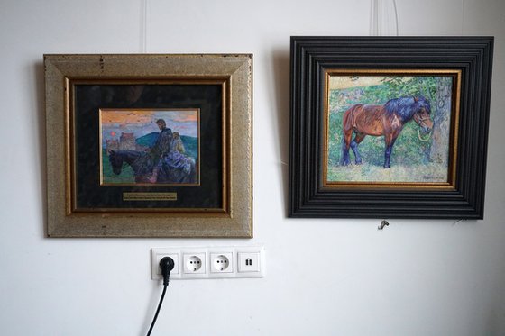 The prince and Rapunzel at the castle