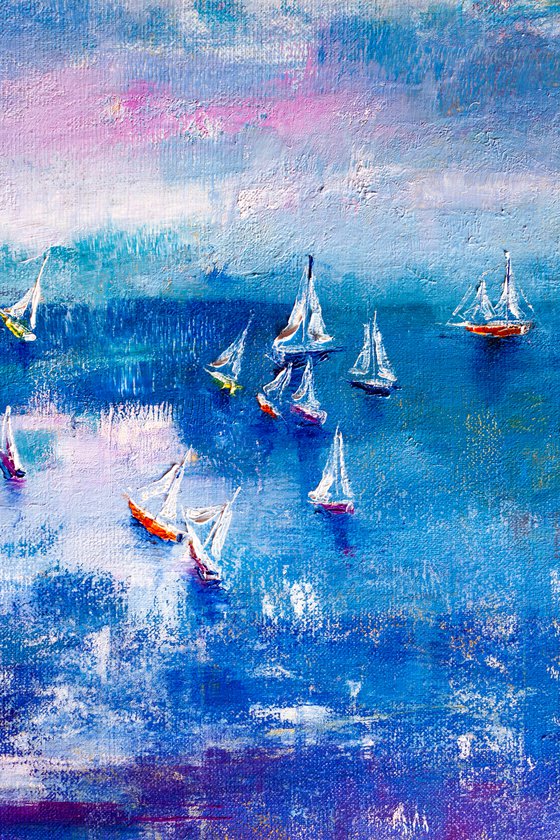 Yachts at sea