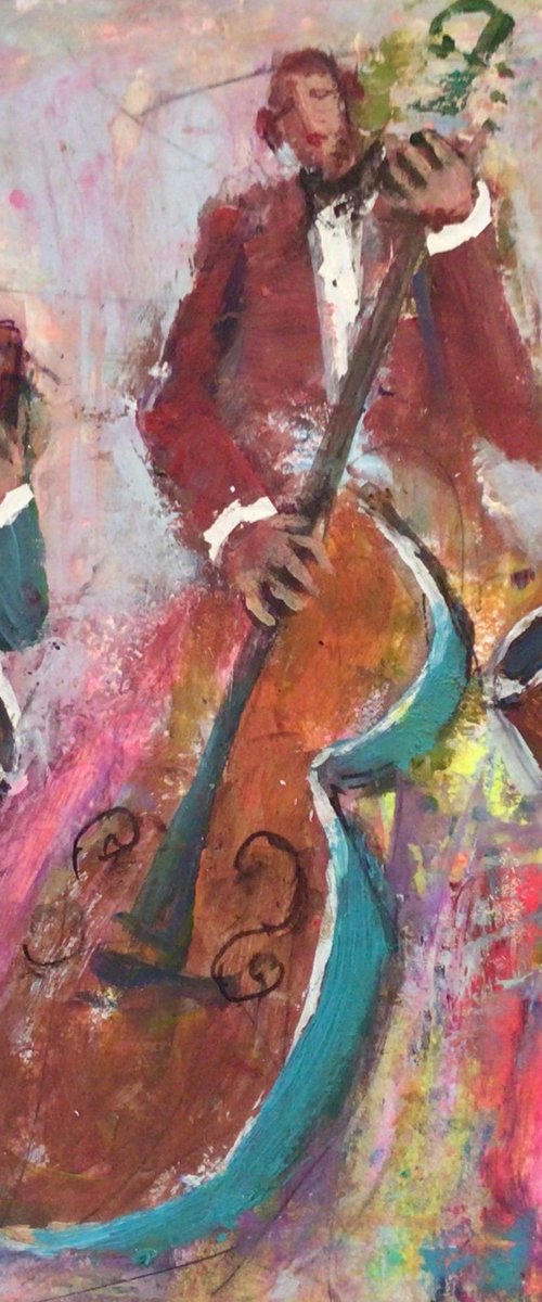 Three Musician Paintings Framed.  LOVE SONGS. by Roma Mountjoy