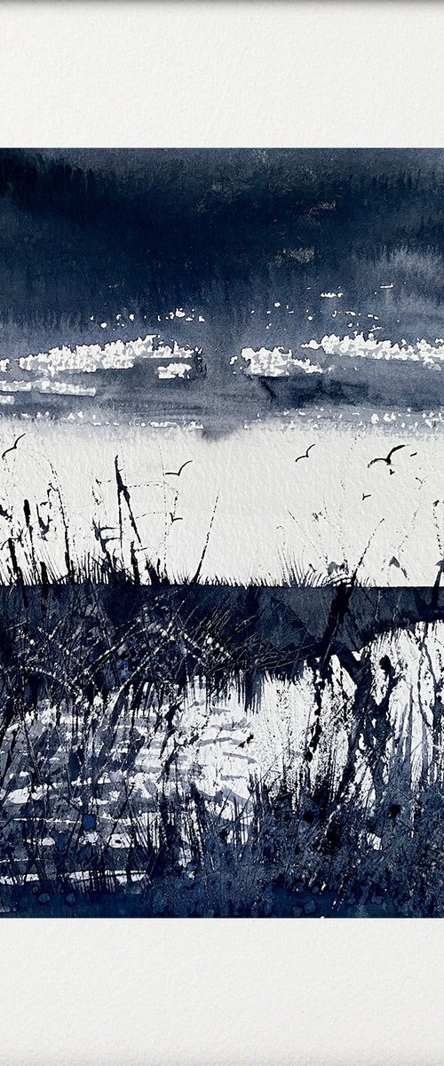 Monochrome Reeds by Teresa Tanner