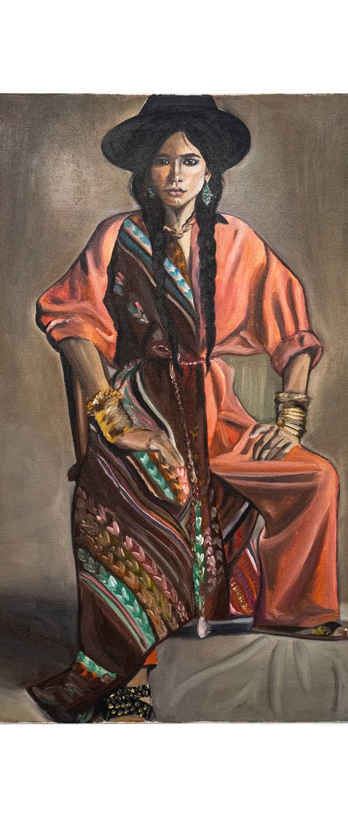 Portrait of an Andean Woman by VICTO