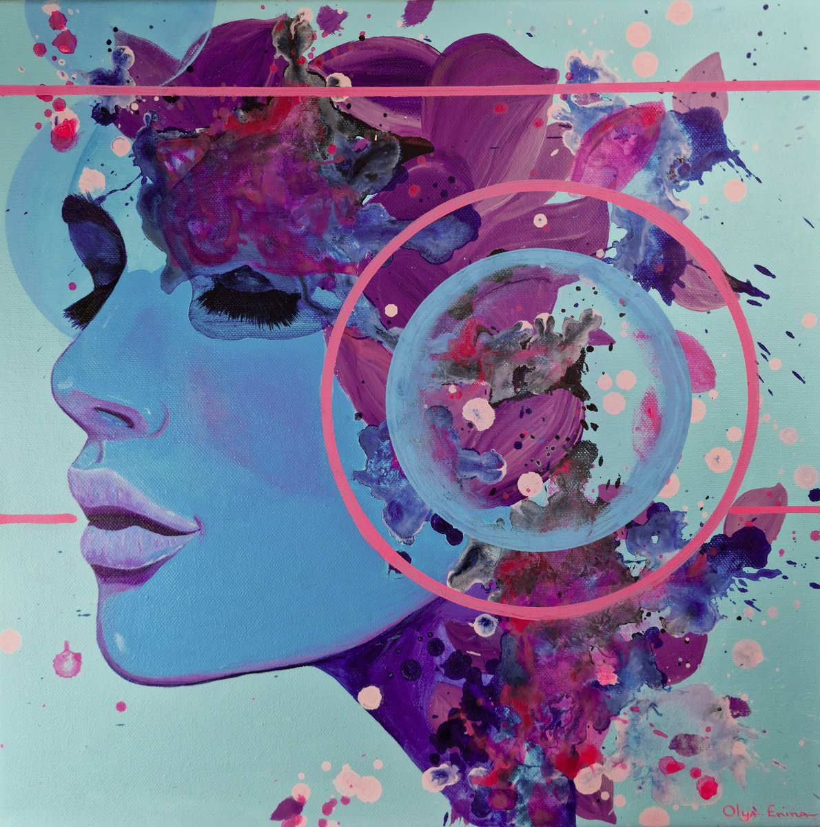 Acrylic Painting , Radiant Femininity By Olya Enina, 16 X 16, Artwork For Sale On Artfinder