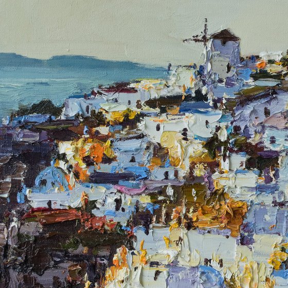 Santorini, Greece - Original landscape painting