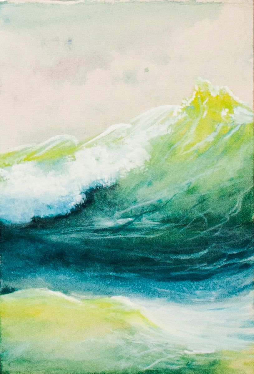 Ocean Current | Original watercolor , 2019 by Kashika