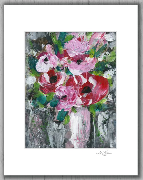 Vintage Blooms 9 - Floral Painting by Kathy Morton Stanion by Kathy Morton Stanion