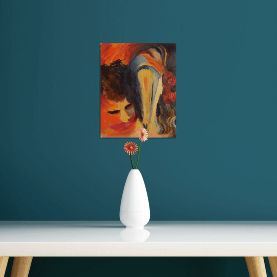Kiss, gift, small painting