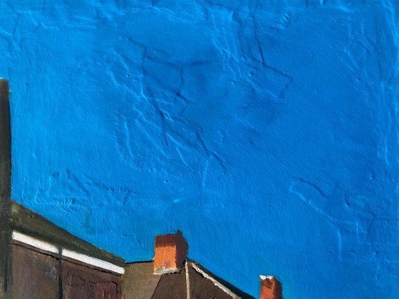 Blue Sky Over Terraced Houses