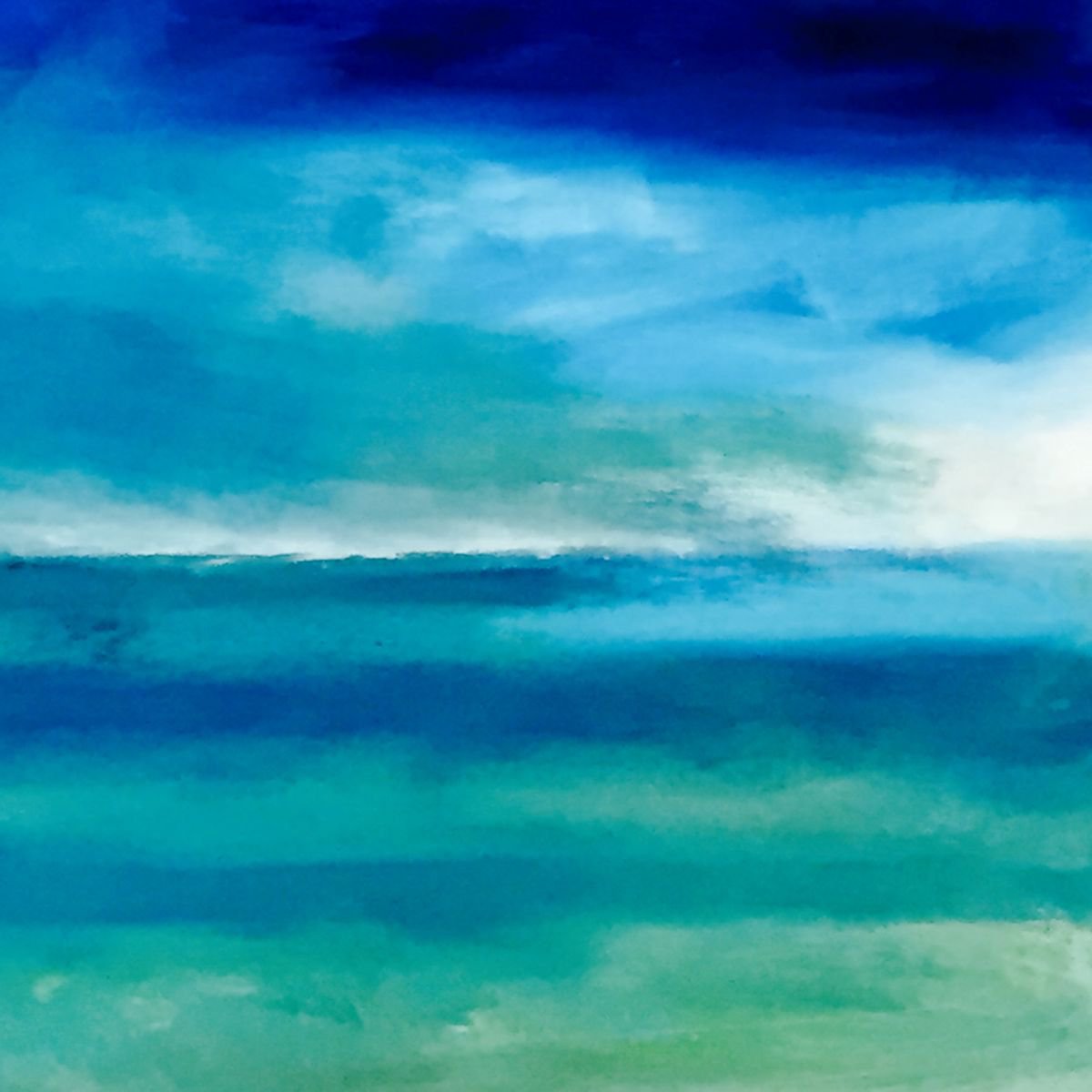 Abstract Acrylic Painting By Shabs Beigh, 24 X 24", St Ives, Original Artwork