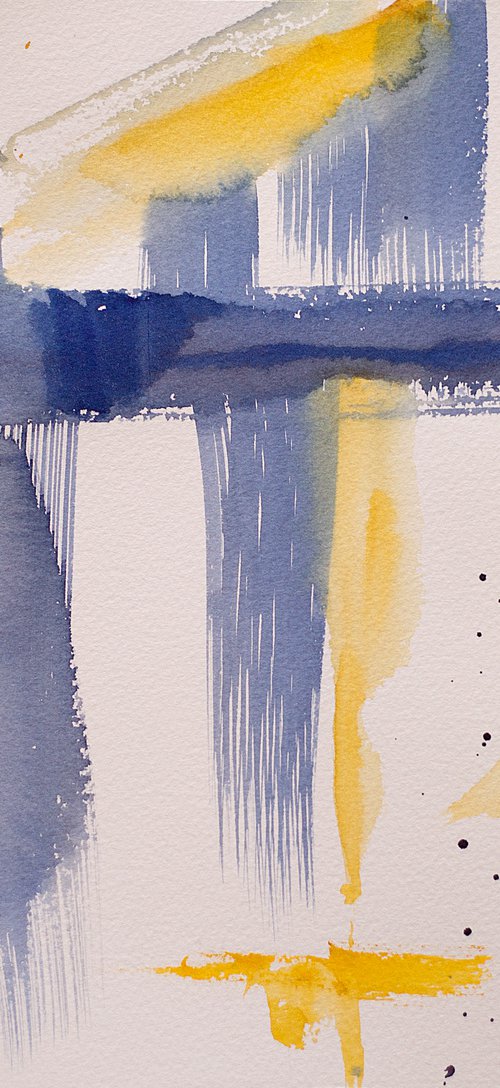 Abstraction ·№2. Small abstract color organic watercolor vibrant intrerior decor by Sasha Romm