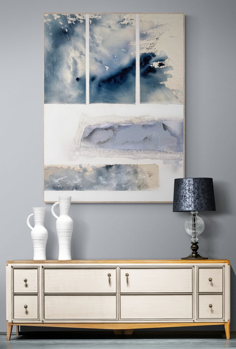 Abstract Painting By Cristina Dalla Valentina, 24 X 31, Strata /6, Original Artwork