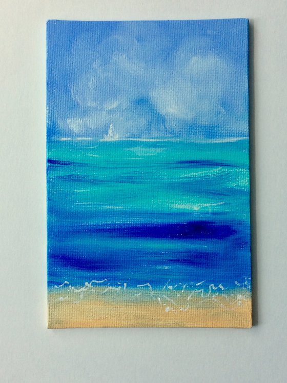 Seascape abstract miniature.