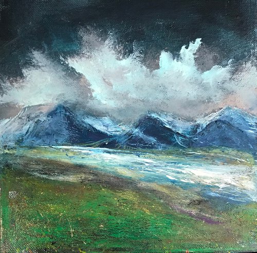 Landscape  ' Lonely Peaks  ‘ By Maxine Martin by Maxine Anne  Martin