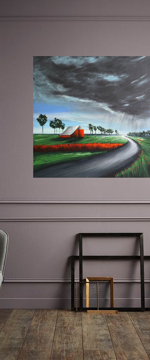Spring Storm -  Clouds and Fields by Danijela Dan