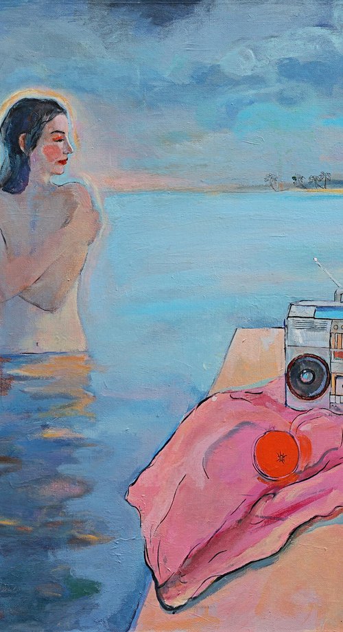 Girl with boombox by Artem Andreichuk