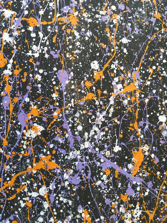 Jackson Pollock style acrylic on canvas by M.Y.