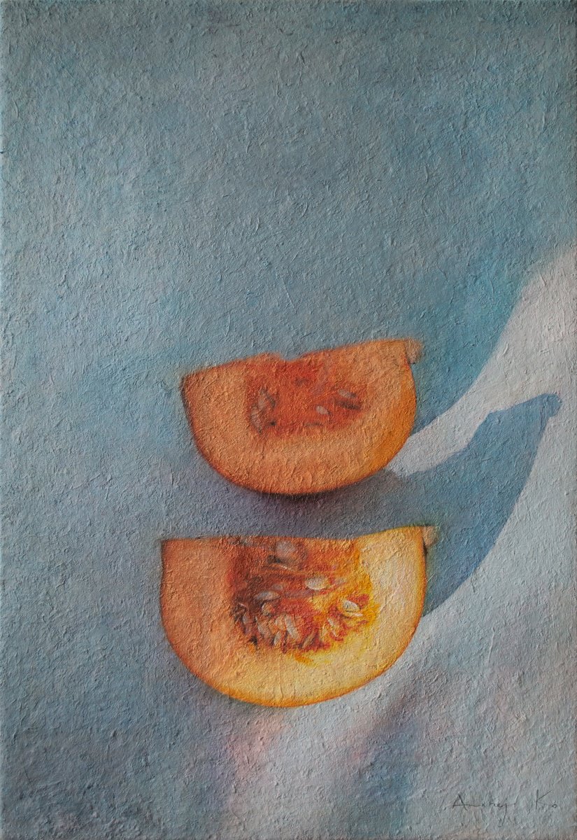 The Pumpkin In The Garden By Andrejs Ko, 22 X 32, Artwork For Sale On Artfinder