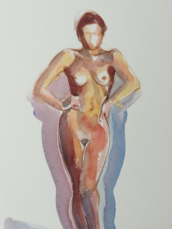 standing female nude