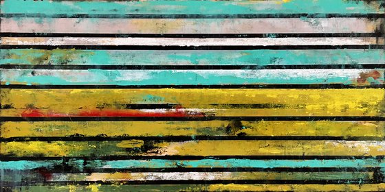 Stripe 9 48x24" Abstract Painting on Canvas