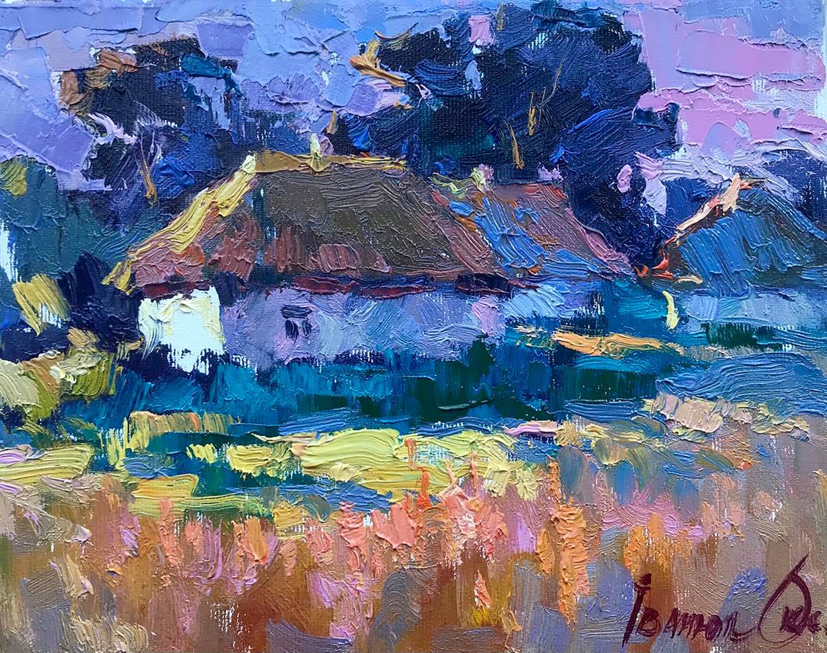 Impressionistic Landscape Oil Painting By Kalenyuk Alex, 10 X 8", Memory, Original Artwork