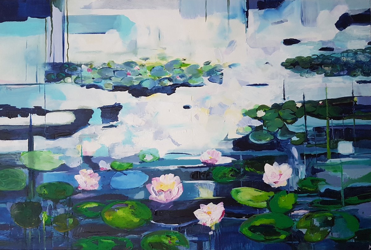 Nympheas: Contemporary Impressionism. (Pardon Monet). by Kathrin Floge