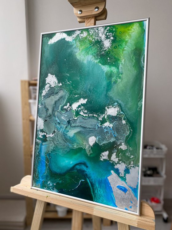 Emerald Ocean – Green Abstract