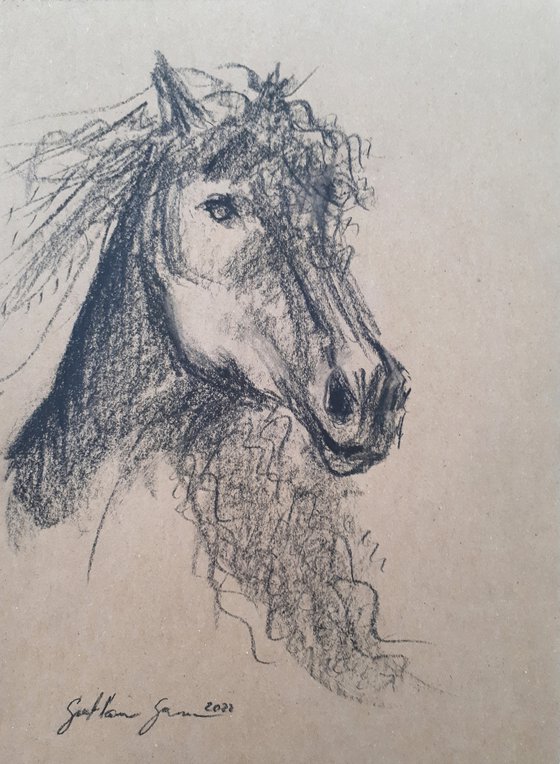 Horse 2 Sketch  /  ORIGINAL PAINTING