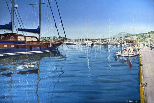 Busy Harbor. by Erkin Yılmaz