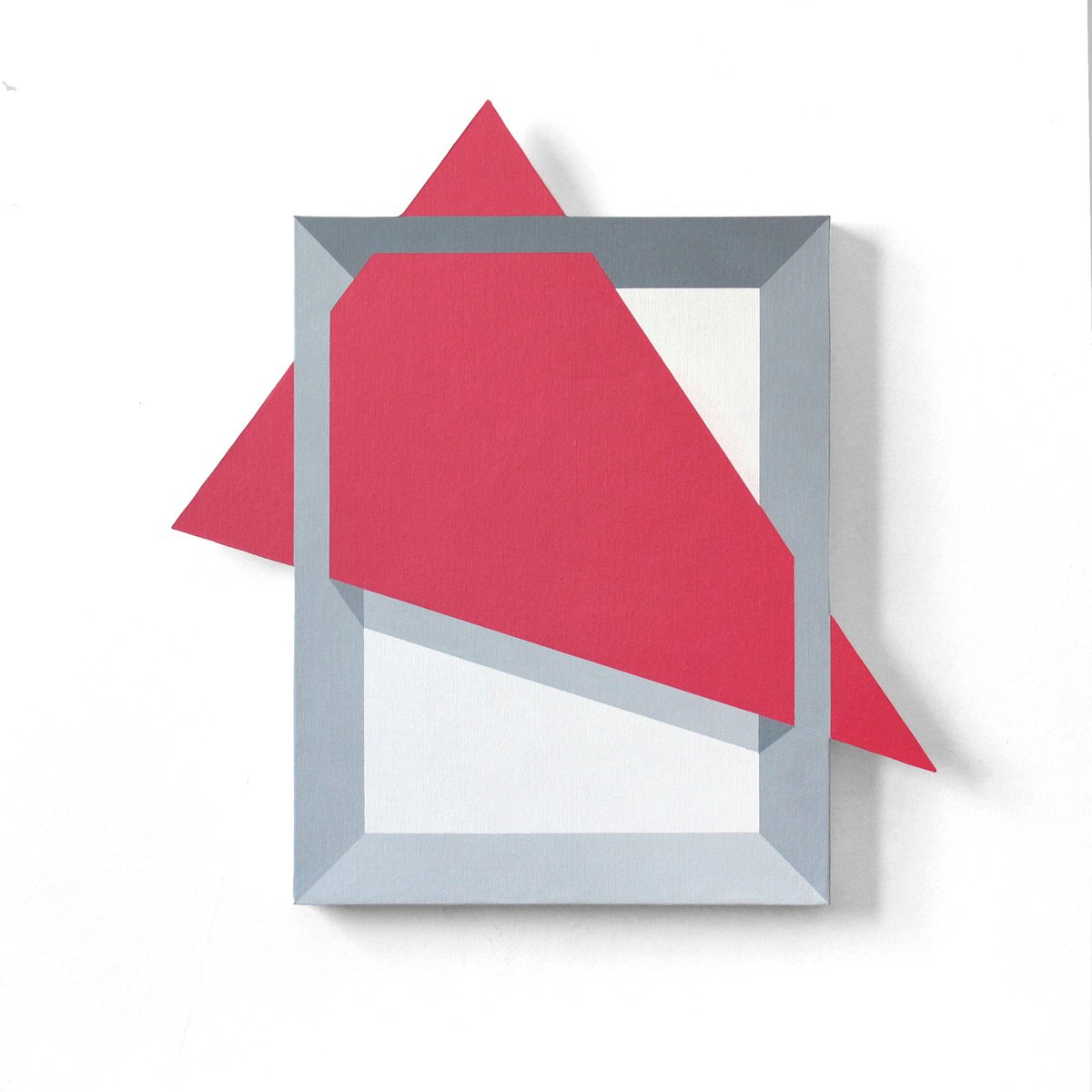 Geometric Abstract Acrylic Painting By Martin Singer, 18 X 19", Trcg-22, Original Artwork