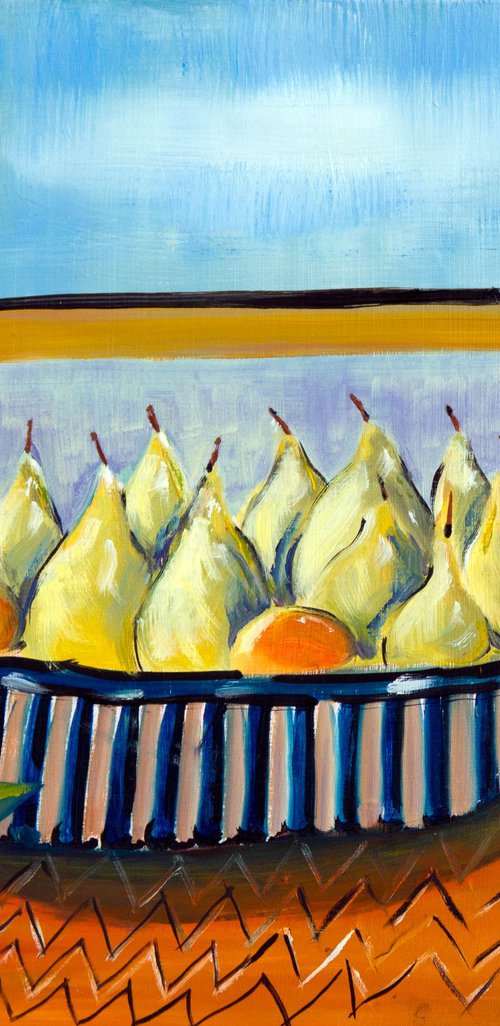 PEARS AND SATSUMAS STILL LIFE by Diana Aungier-Rose