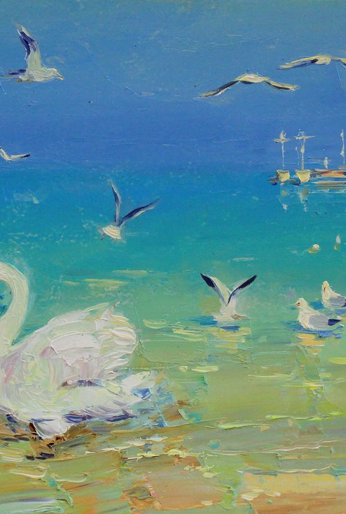 Bay in blue by Alisa Onipchenko-Cherniakovska