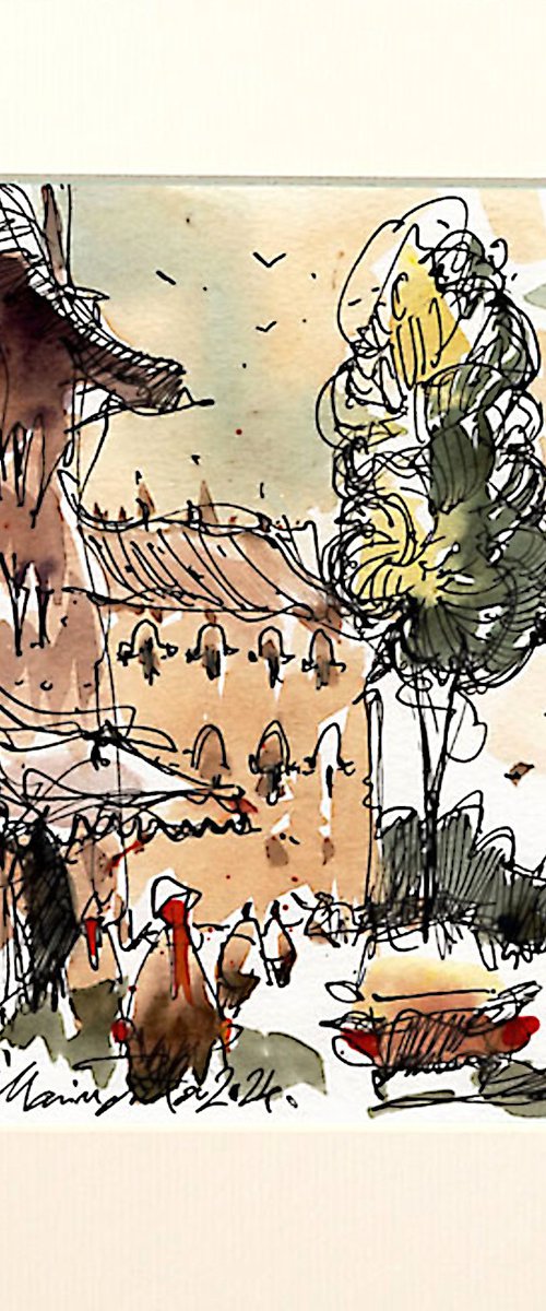 Bucharest Urban Sketch by Marin Victor