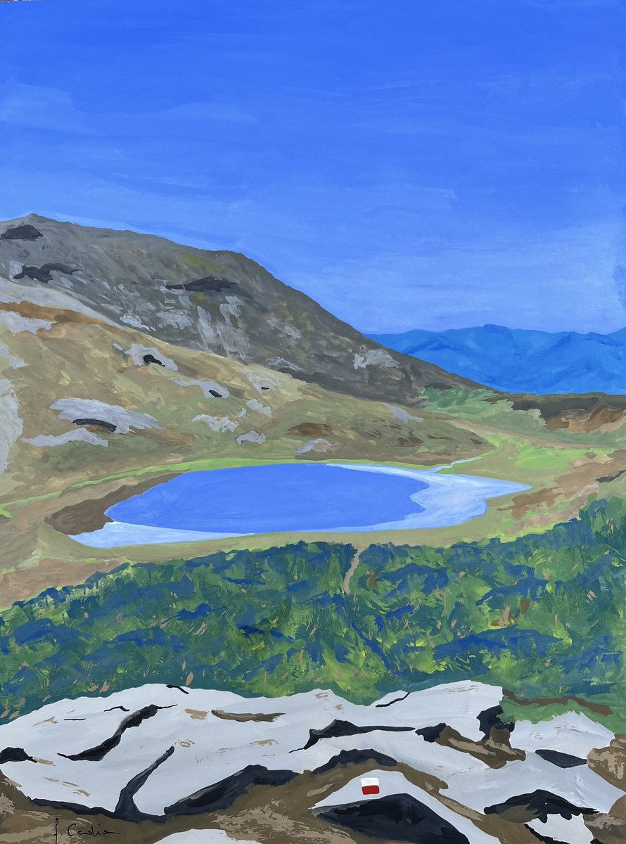 Painting , Nino Lake - Corsica Gr20 By Cadiou Frederic, 13 X 17, Artwork For Sale On Artfinder