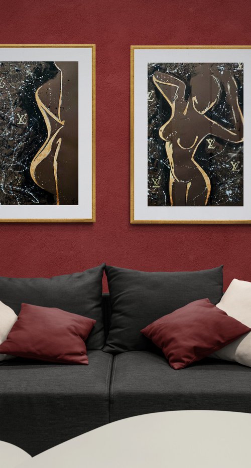 The Shape of Desire. Diptych. by Tatsiana Yelistratava