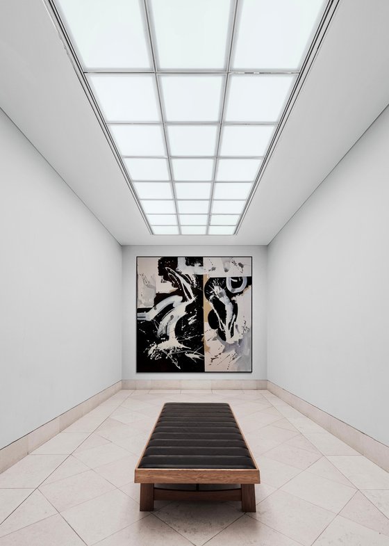 Abstraction No. 4622 black & white minimalism XXL