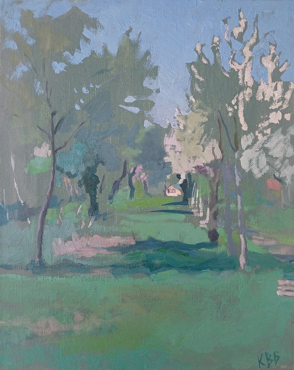 At The Dachas By Vasyl Koval, 9 X 12, Artwork For Sale On Artfinder