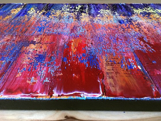 "Sound Wave" - FREE WORLDWIDE SHIPPING - Original Large PMS Oil Painting On Canvas - 48 x 24 inches