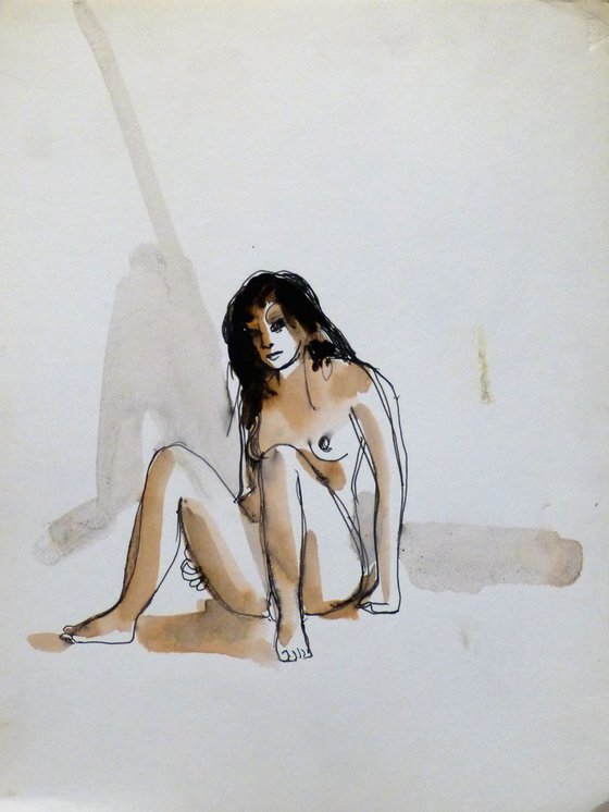 Seated Nude 4, 24x32 cm