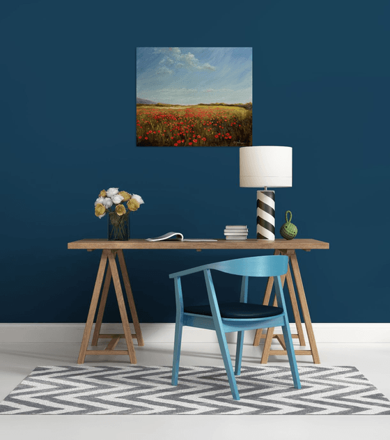 Poppies near the sea