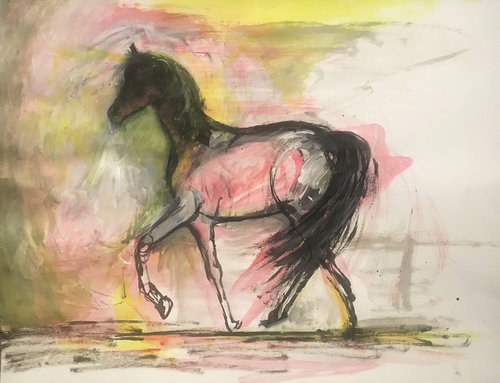 brisk horse study by René Goorman