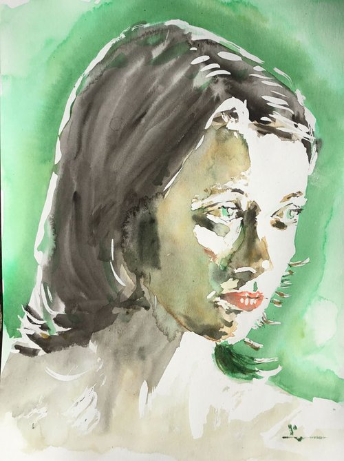 Woman In Green by Dominique Dève