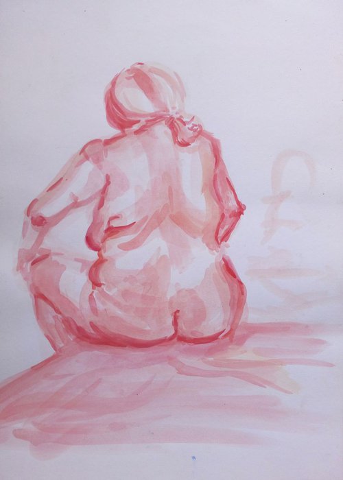 nude in pink by Sara Radosavljevic