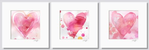 Sweet Heart Collection 1 - 3 Paintings by Kathy Morton Stanion